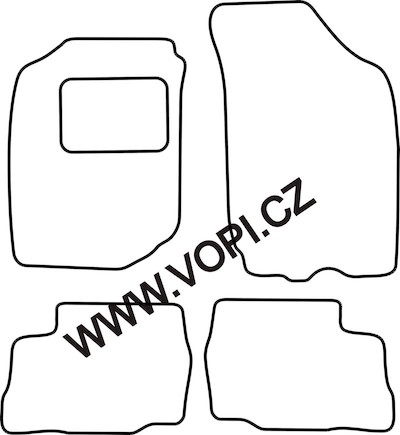 Autokoberce Daihatsu YRV 01/2001 - 2005 Carfit (1015)